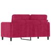 vidaXL Canapé à 2 places Rouge bordeaux 120 cm Velours