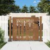 vidaXL Portail de jardin 100x100 cm en acier Corten et bambou