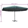 vidaXL Parasol vert aluminium 500 cm