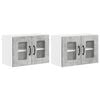 vidaXL Panneau de lave-vaisselle Kalmar 2 pc Gris b&eacute;ton