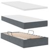 vidaXL Lit de Rangement avec matelas Gris fonc&eacute; 200 x 200 cm Velours