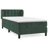 vidaXL Sommier &agrave; lattes de lit et matelas Vert fonc&eacute; 80x200 cm Velours