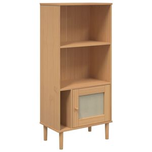 vidaXL Biblioth&egrave;que SENJA aspect de rotin marron bois massif de pin