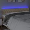vidaXL T&ecirc;te de lit &agrave; LED Cr&egrave;me 200x7x78/88 cm Tissu