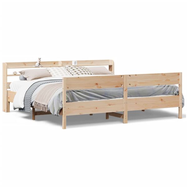 vidaXL Cadre de lit sans matelas 180x200 cm bois massif de pin