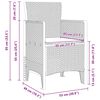 vidaXL Ensemble de salle &agrave; manger pour jardin 5 pcs Blanc Rattan Polt