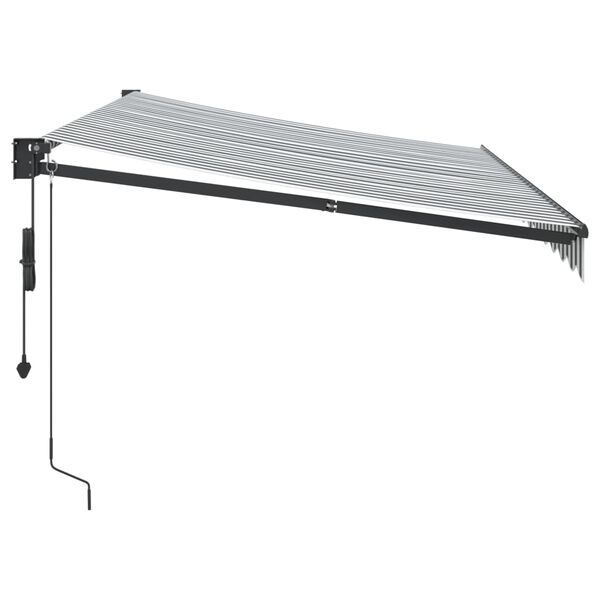 vidaXL Auvent r&eacute;tractable anthracite et blanc 3,5x2,5m tissu/aluminium