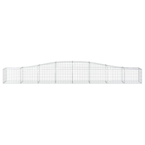 vidaXL Paniers à gabions arqués 6 pcs 400x50x40/60 cm Fer galvanisé