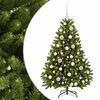 vidaXL Sapin de No&euml;l artificiel vert clair avec boules 120 cm 150 LED