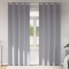 vidaXL Rideaux occultants avec anneaux 2 pcs Gris clair 245 x 140 cm