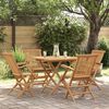 vidaXL Salon de jardin 5 pcs Bois de teck massif