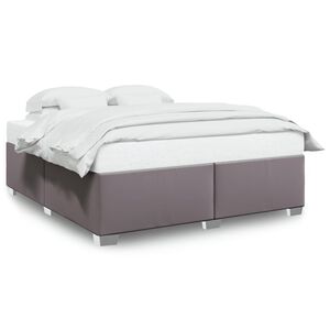 vidaXL Cadre de lit sans matelas gris 200x200 cm similicuir