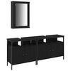 vidaXL Meubles de salle de bain 3 pi&egrave;ces Noir 80 x 30 x 60 cm