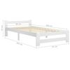 vidaXL Cadre de lit sans matelas blanc bois massif 90x200 cm