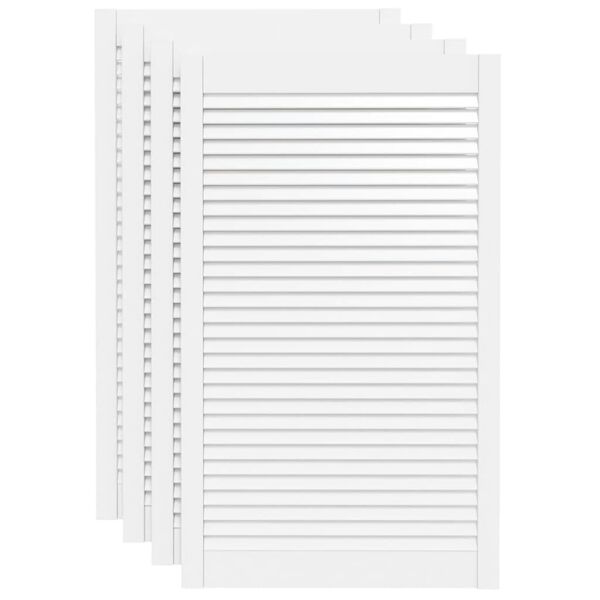 vidaXL Portes d'armoire &agrave; persiennes 4pcs blanc 99,3x59,4cm pin massif