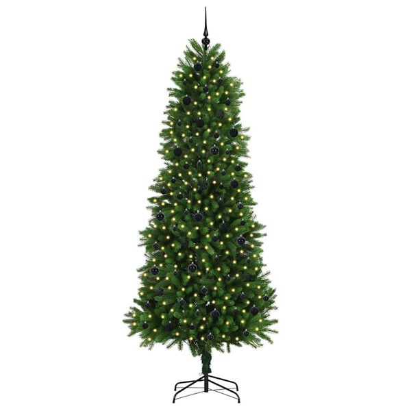 vidaXL Sapin de No&euml;l avec 300 LED avec support Vert 240 cm PE