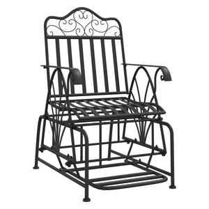 vidaXL Banc coulissant 61 cm Noir Acier