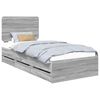 vidaXL Cadre de lit Gris Sonoma 90 x 190 cm Bois Ing&eacute;nierie