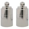 vidaXL Douilles de lampe 2 pcs nickel satin&eacute; E27