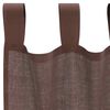vidaXL Rideaux en voile avec passants 2 pcs marron
