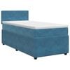 vidaXL Lit boxspring avec matelas Bleu fonc&eacute; 80 x 200 cm Velours