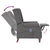 vidaXL Fauteuil de massage inclinable Gris clair Tissu