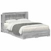 vidaXL Cadre de lit avec rangement Sonoma gris 140 x 200 cm