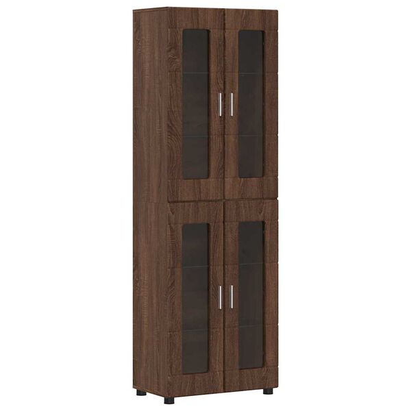 vidaXL Haut Armoire Ch&ecirc;ne brun 60 x 35 x 182 cm Bois d'ing&eacute;nierie