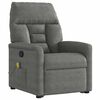 vidaXL Fauteuil inclinable de massage gris fonc&eacute; tissu microfibre