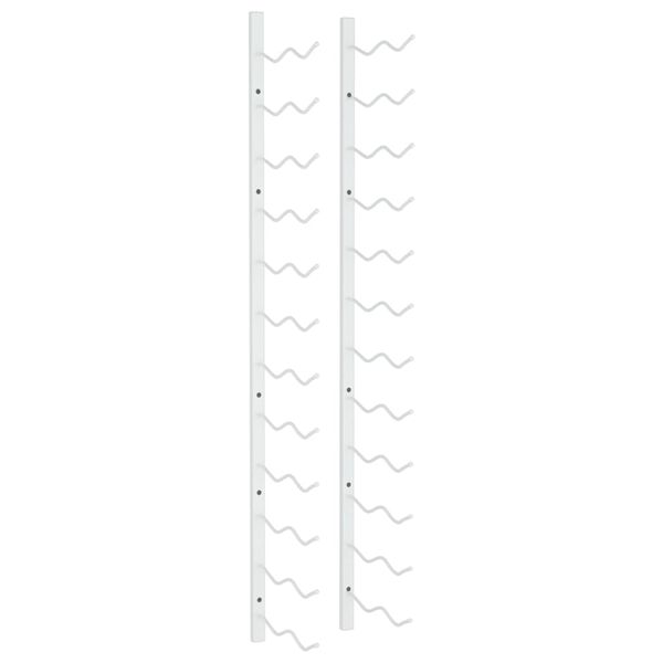 vidaXL Casier à vin mural pour 24 bouteilles Blanc Fer