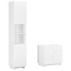 vidaXL Ensemble d'armoire de salle de bain 2 pc Blanc