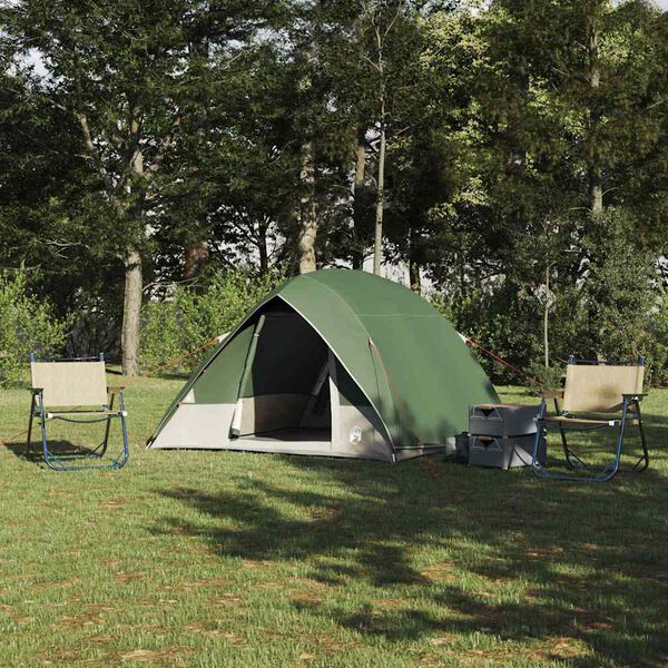 vidaXL Tente de camping avec toit Vert 275 x 230 x 140 cm taffetas