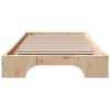 vidaXL Cadre de lit Pin massif 90 x 200 cm Bois massif en pin