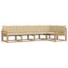 vidaXL Ensemble de canap&eacute;s d'ext&eacute;rieur 5 pc Blanc et Beige