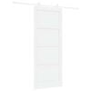 vidaXL Porte coulissante 86 x 211 cm Bois d'ing&eacute;nierie Blanc