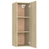 vidaXL Meubles TV 2 pcs Ch&ecirc;ne sonoma 30,5x30x90 cm Bois d&rsquo;ing&eacute;nierie