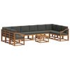 vidaXL Ensemble de canap&eacute;s d'ext&eacute;rieur 11 pc Naturel et Anthracite
