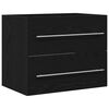 vidaXL Meuble sous lavabo de salle de bain ch&ecirc;ne noir 60x38,5x48 cm
