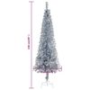 vidaXL Sapin de No&euml;l &eacute;troit Argent&eacute; 150 cm