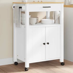 vidaXL Chariot de cuisine MONZA 60x40x88,5 cm bois massif de pin