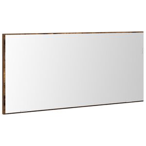 vidaXL Miroir Montage mural Marron 80 x 37 cm Verre et Bois Ingénierie