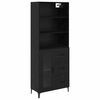 vidaXL Haut Armoire Ch&ecirc;ne noir 69,5 x 34 x 180 cm Bois d'ing&eacute;nierie
