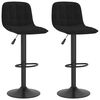 vidaXL Tabourets de bar lot de 2 noir velours