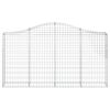 vidaXL Paniers &agrave; gabions arqu&eacute;s 18 pcs 200x30x100/120 cm Fer galvanis&eacute;
