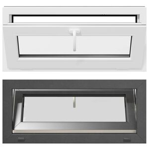 vidaXL Fen&ecirc;tre de sous-sol RISOR 90 x 40 cm PVC et verre Anthracite