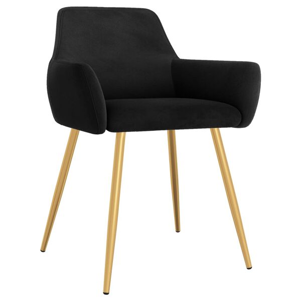 vidaXL Chaises &agrave; manger lot de 2 Noir Velours