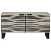 vidaXL Table basse Beige et Noir 80 x 50 x 40 cm Bois d'acacia massif