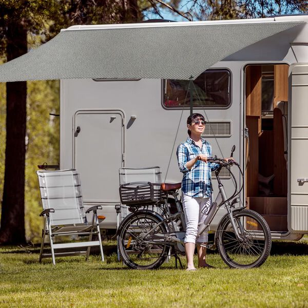 Mestic Auvent d'ombrage avec LED 2,5x4 m Anthracite