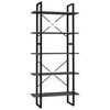 vidaXL Biblioth&egrave;que &agrave; 5 niveaux Gris 80x30x175 cm Bois d'ing&eacute;nierie