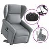 vidaXL Fauteuil inclinable &eacute;lectrique gris clair tissu